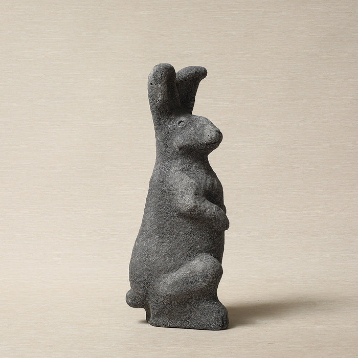 Aged Standing Rabbit Garden Ornament