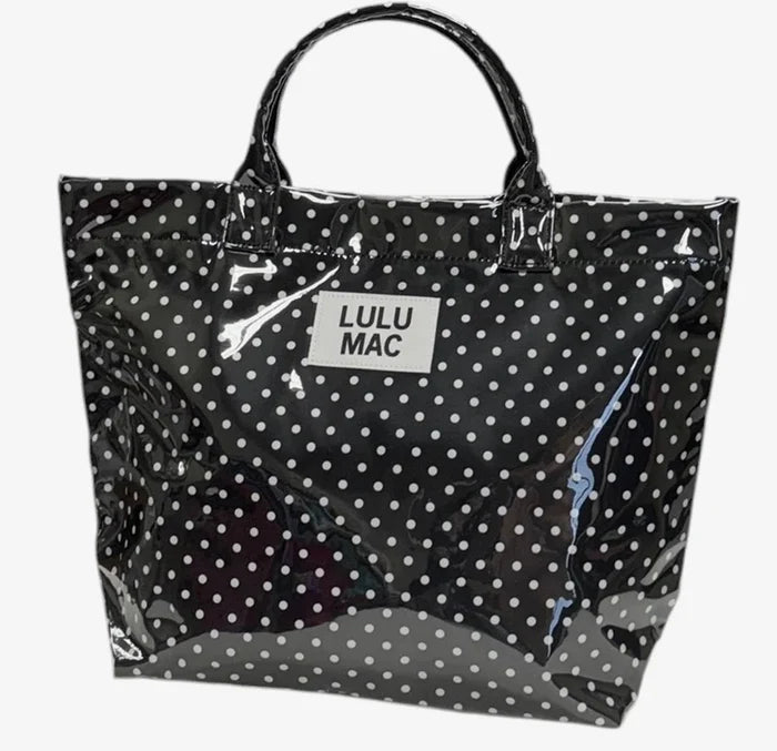 Black and white Polkadot Tote Bag