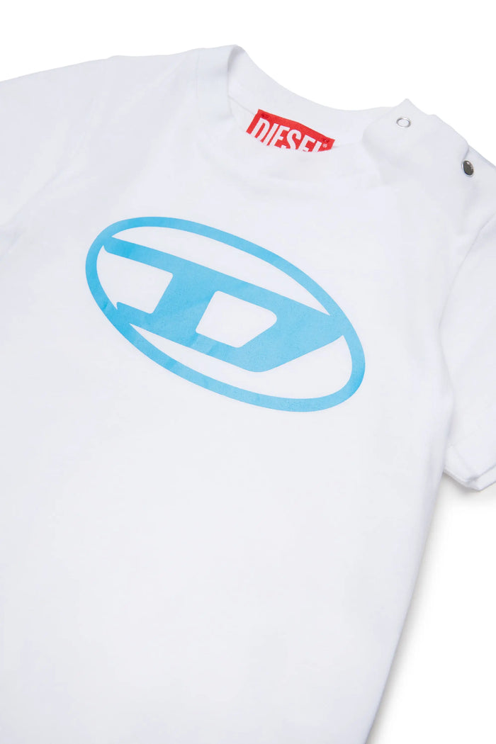 Cotton T-shirt with Oval D print