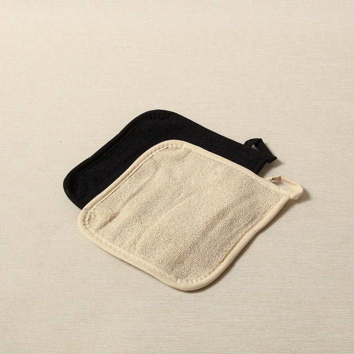 Cotton terry pot holder with hanging loop
