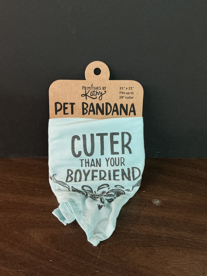 Cuter Than Your Boy Friend Pet Bandana