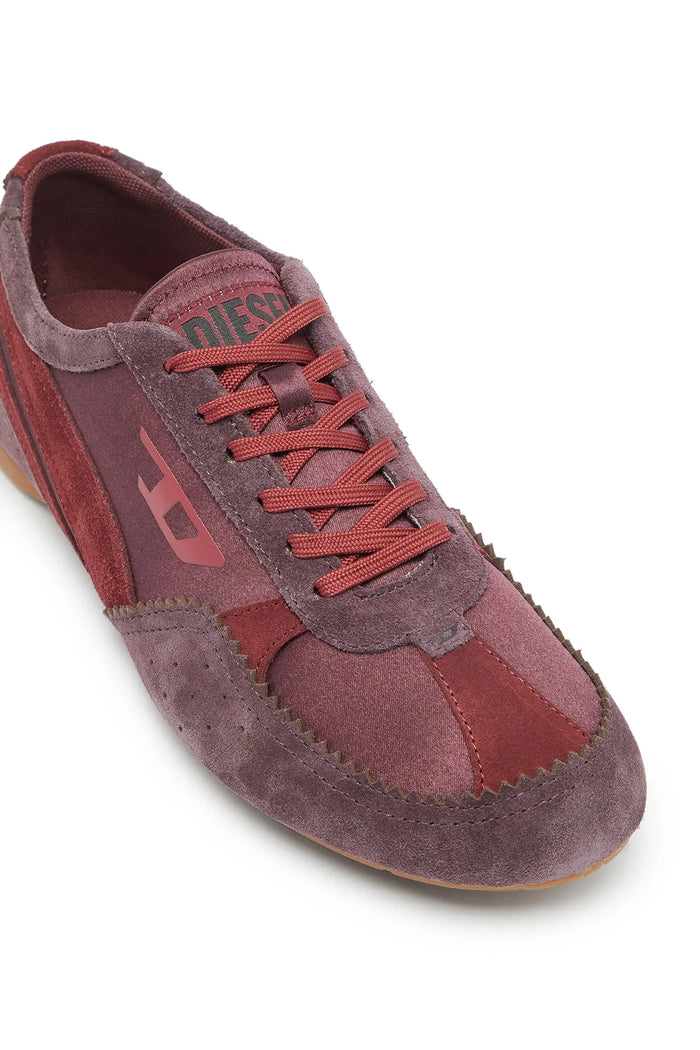 D-Mile-Flat sneakers with suede overlays