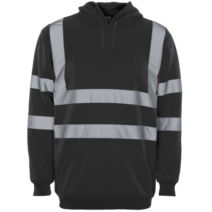 Hi Vis Black Hooded Sweatshirt