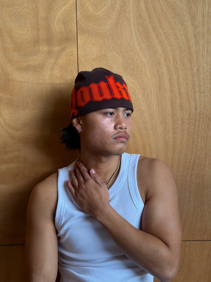 Jacquard Beanie | Brown