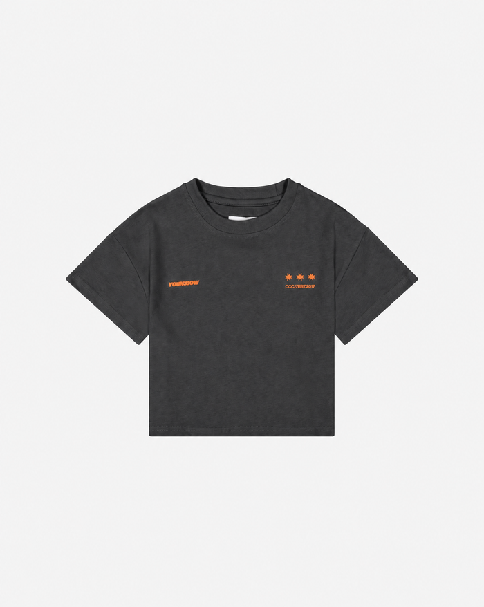 Kids Big Back Tee | Charcoal