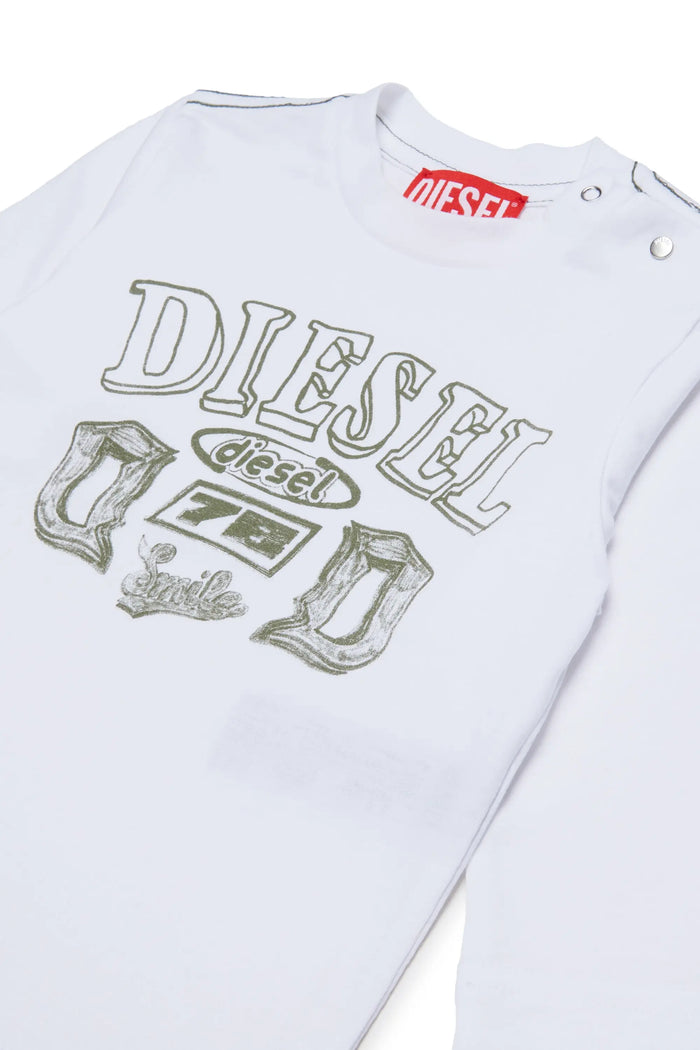 Long-sleeve T-shirt with logo print