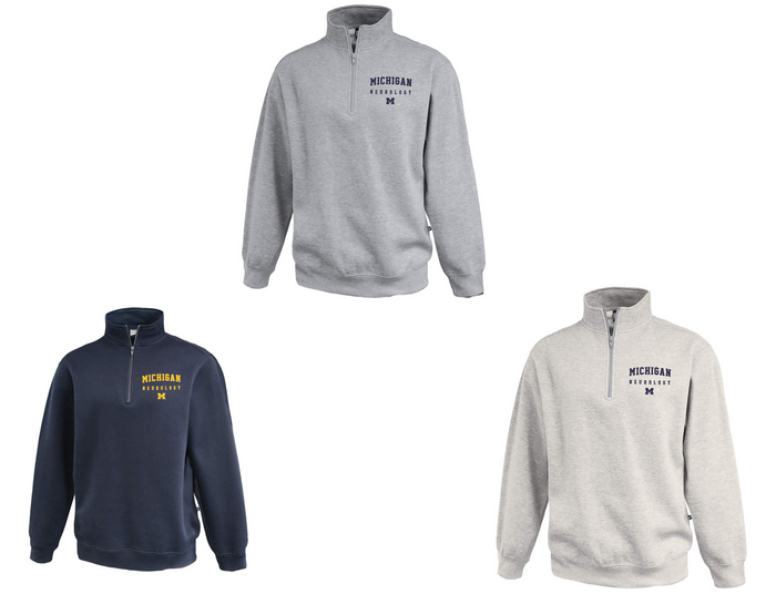 Michigan Neurology, 1/4 zip sweatshirt, Men's Fit