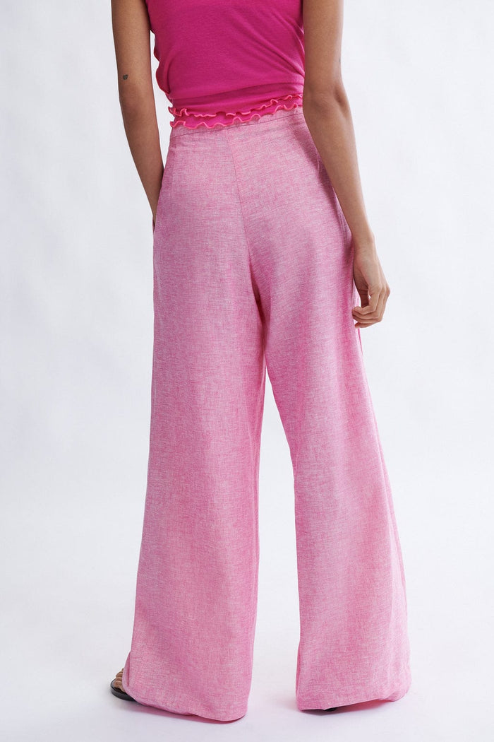 Eliza Faulkner Designs Inc. Miranda Trousers Pink Cotton Linen