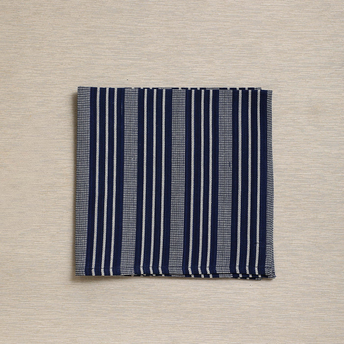 Navy blue & off-white stripe napkin