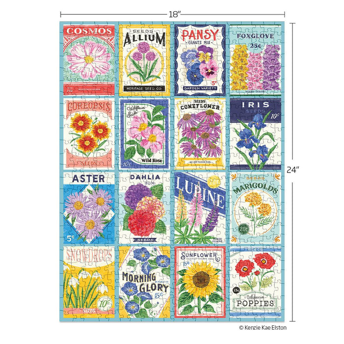 Poster with illustrations of various flowers and their names, with dimensions 18" x 24".