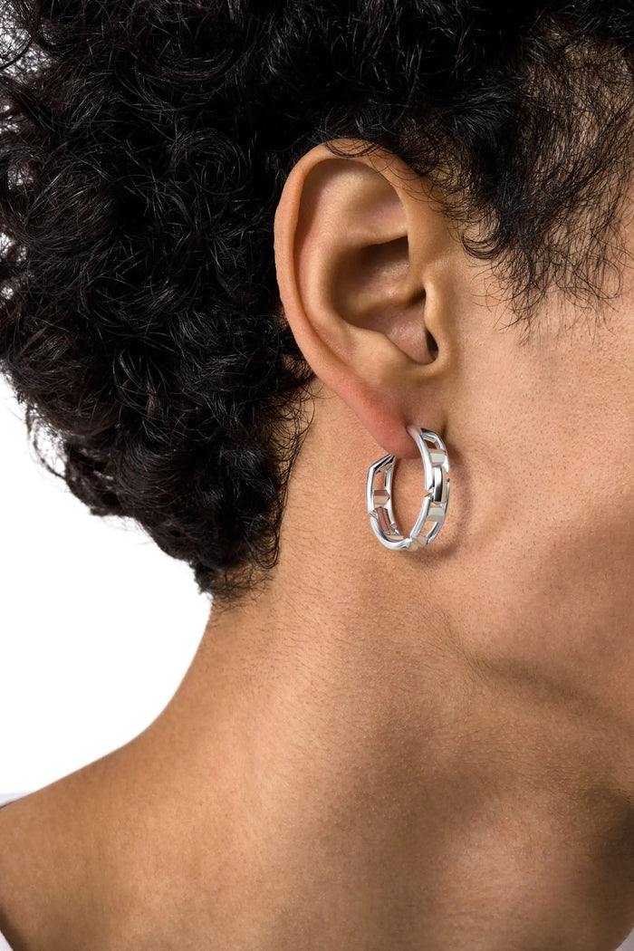 Sterling silver hoop earring