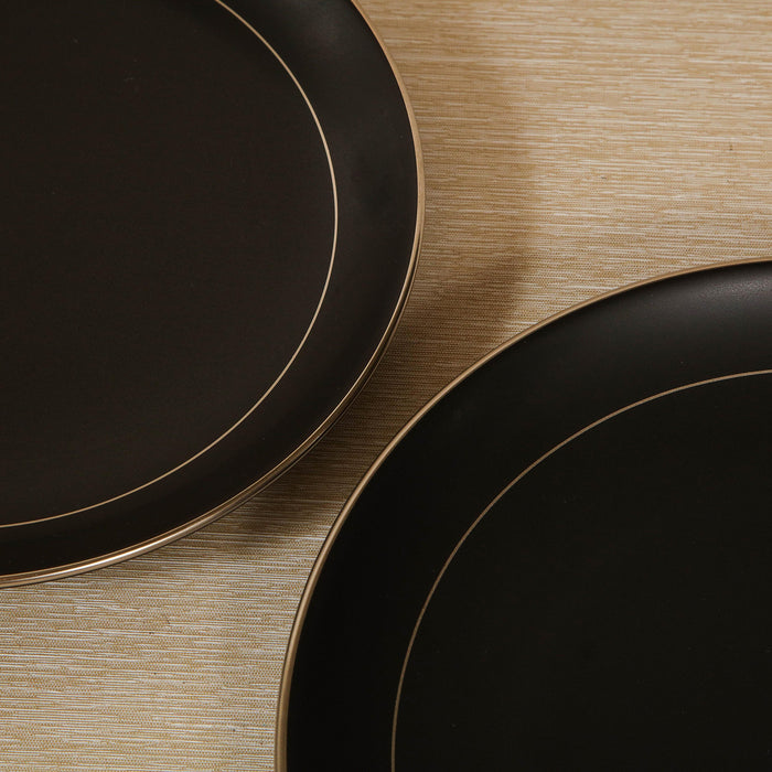 Tiago matte charcoal salad plate