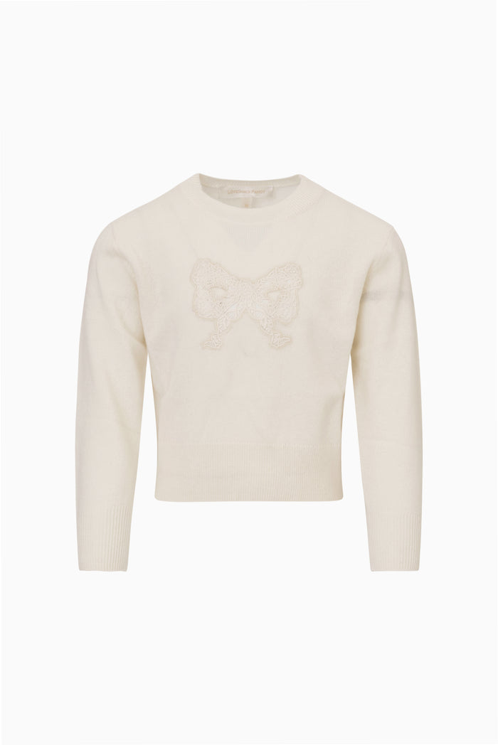 Tween Zolee Lace Bow Pullover