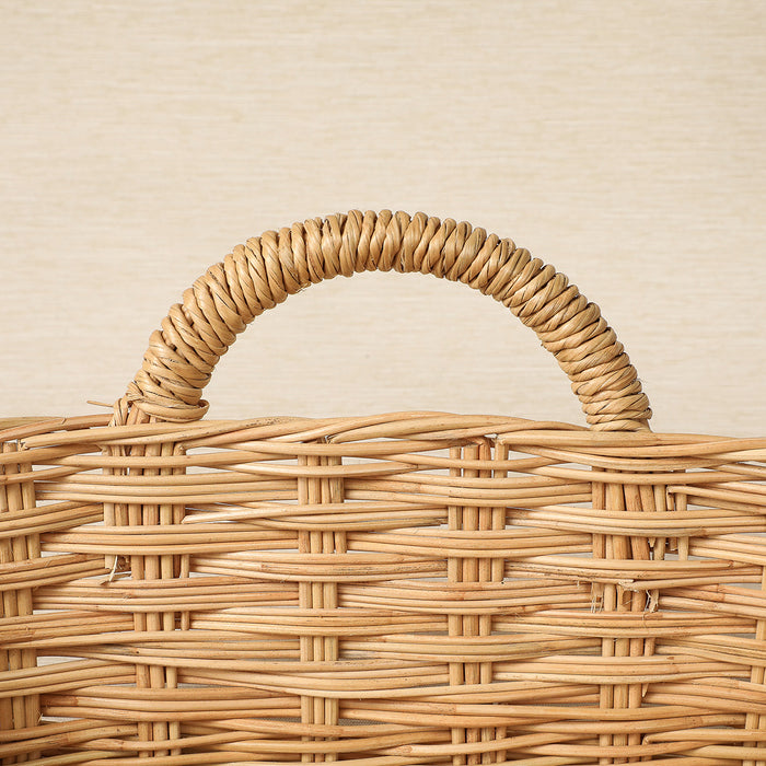 Two-handle rectangular basket