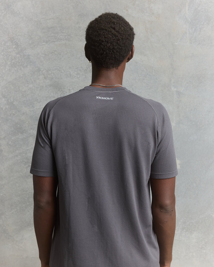 YK Move Fitted SS Tee | Charcoal