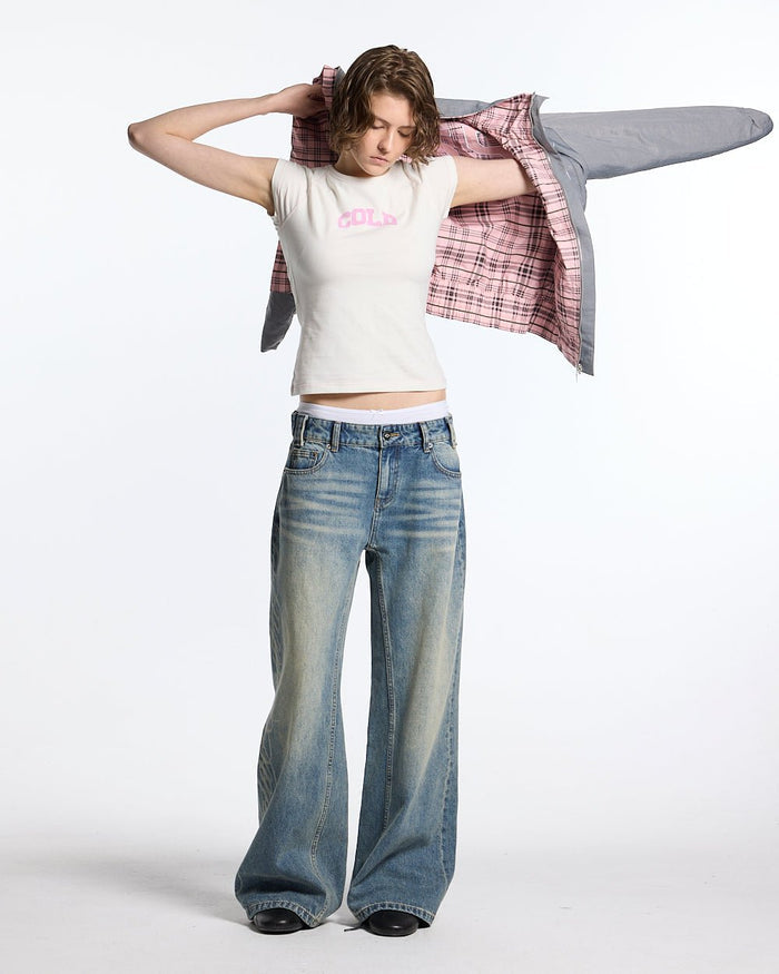 2BI ZIP JACKET GREY - grey reversible zip jacket, front view on female model - Cold Culture