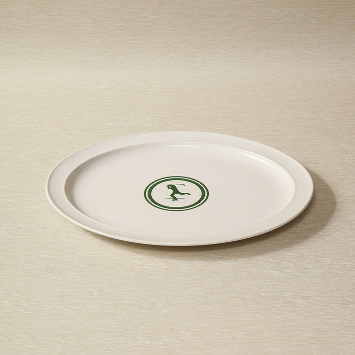 Academy Green Oval Platter with Jack