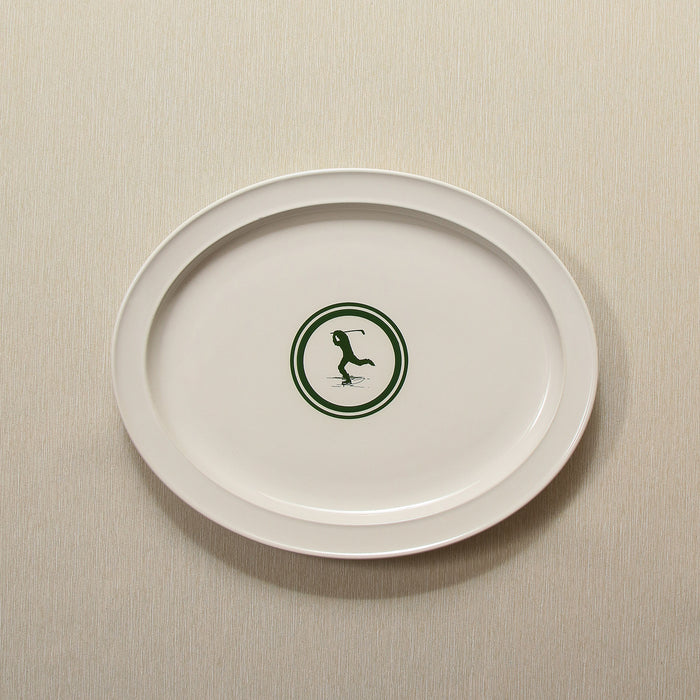 Academy Green Oval Platter with Jack