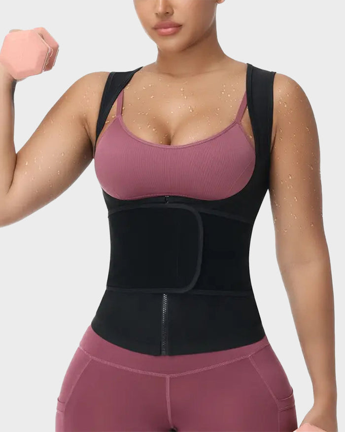 Adjustable Sauna Sweat Waist Trainer Tank Top