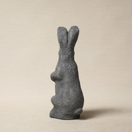 Aged Standing Rabbit Garden Ornament