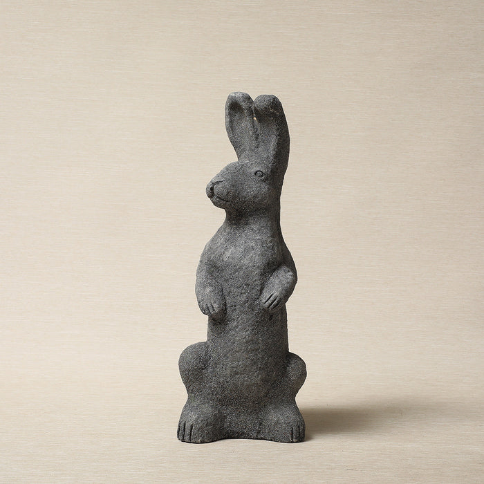 Aged Standing Rabbit Garden Ornament
