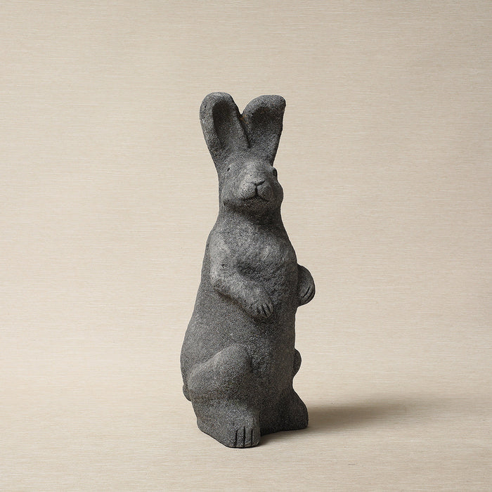 Aged Standing Rabbit Garden Ornament