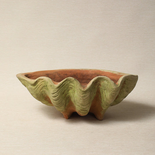 Aged Terracotta Conch Planters