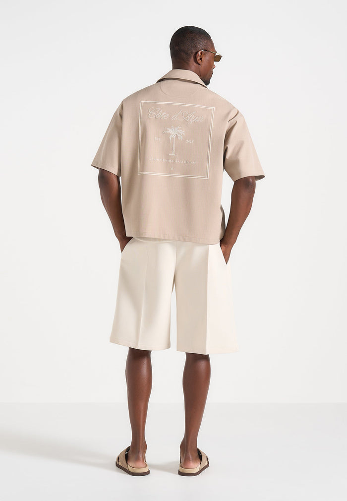 alexis-unisex-cote-dazur-boxy-shirt-beige