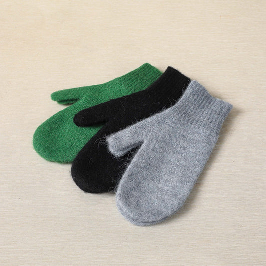 Alpaca hand knit mittens