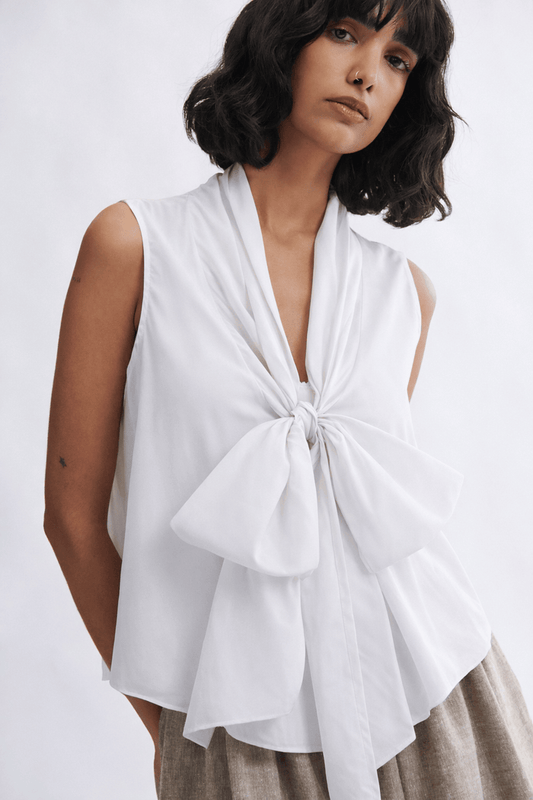 Eliza Faulkner Designs Inc. Blouses Annette Blouse White