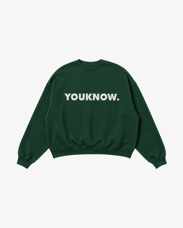 Applique Block Crew | Forest Green