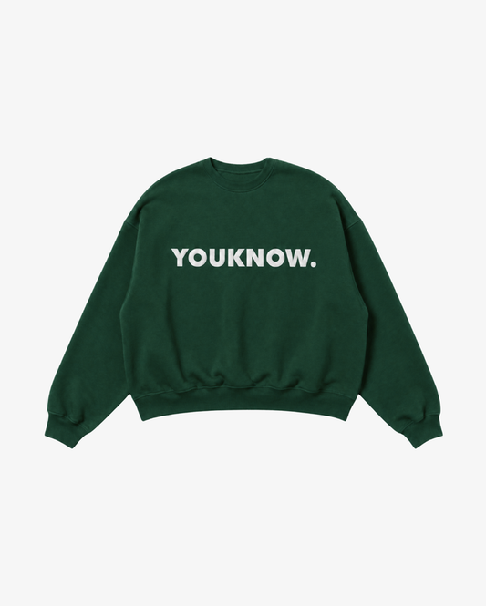 Applique Block Crew | Forest Green