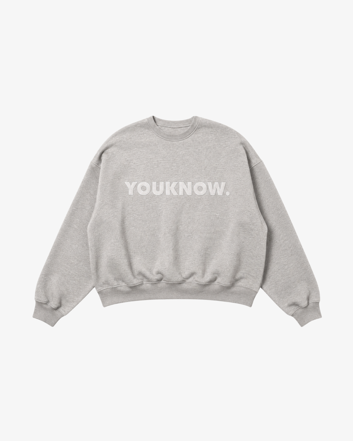 Applique Block Crew | GREY MARLE