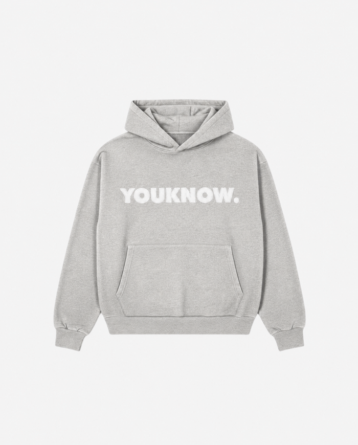 Applique Block Hoodie | GREY MARLE