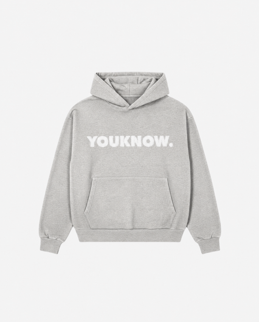 Applique Block Hoodie | GREY MARLE