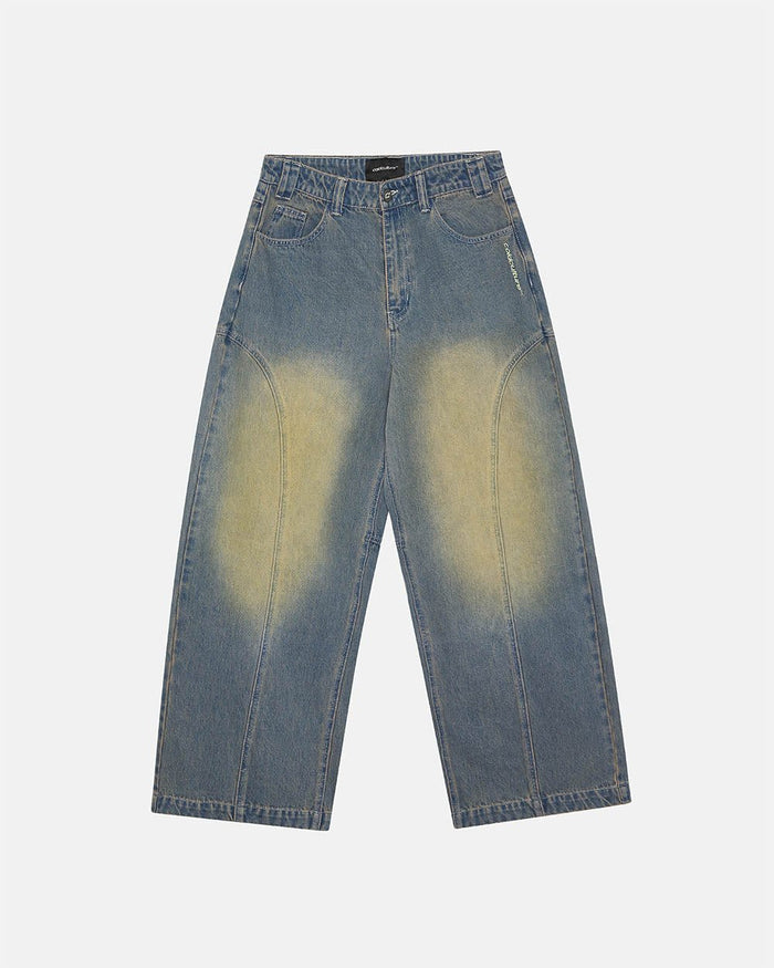 ARTWEAR JEANS BLUE DENIM - washed blue denim pants, front view - Cold Culture
