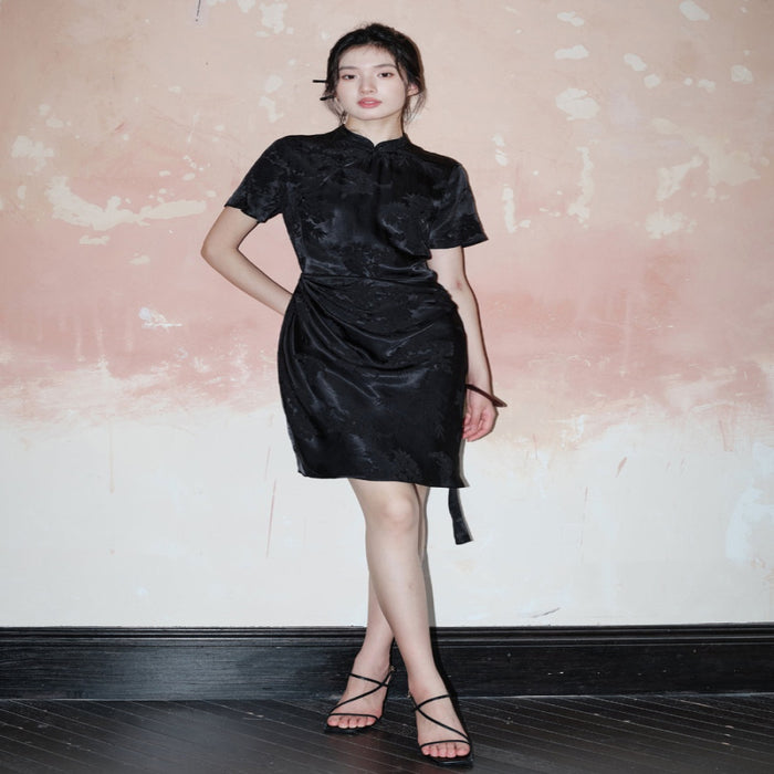New Chinese design Wrap skirt Cheongsam dress image 4