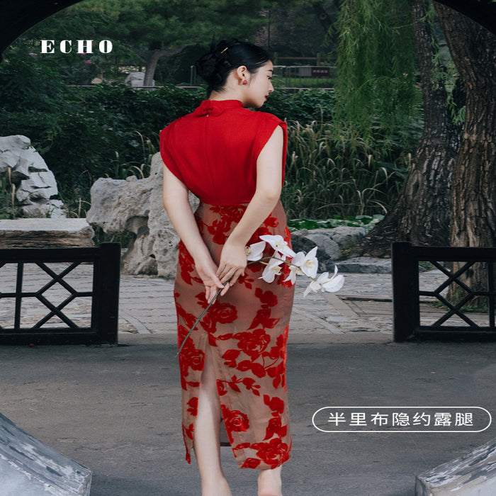 Echo official s new Chinese style improved cheongsam image 2