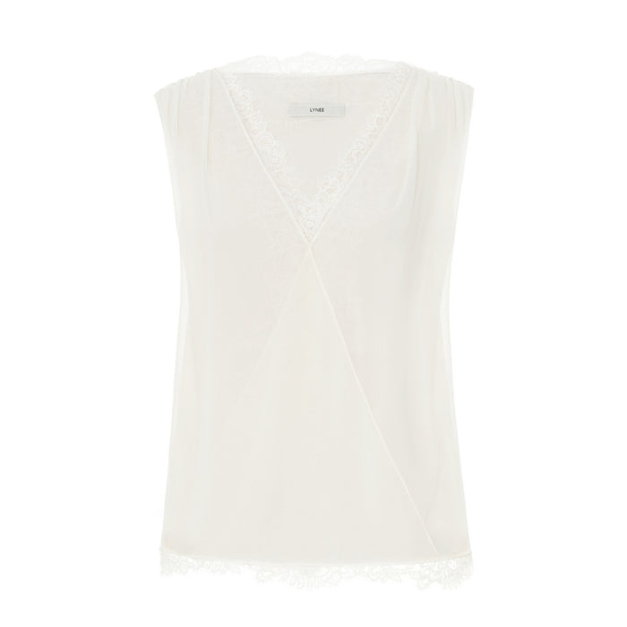 ASAYA4543 – Ivory Lace Wrap Blouse 🤍✨