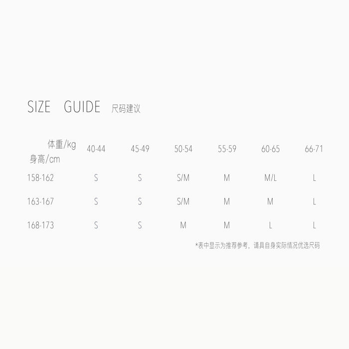 Size recommendation and instructions do not take photos / S