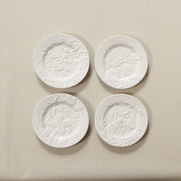 Austin Floral Majolica Plates set of Four