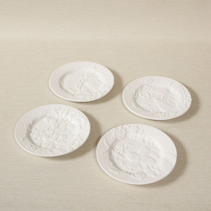 Austin Floral Majolica Plates set of Four