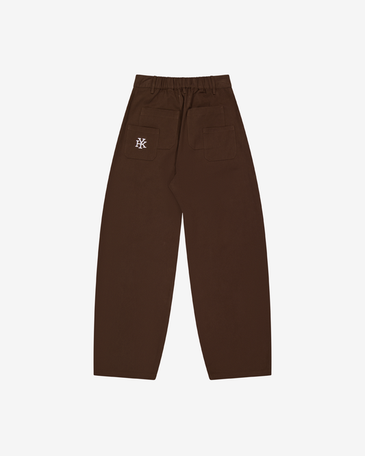 Barrel Leg Pants | Warm Brown