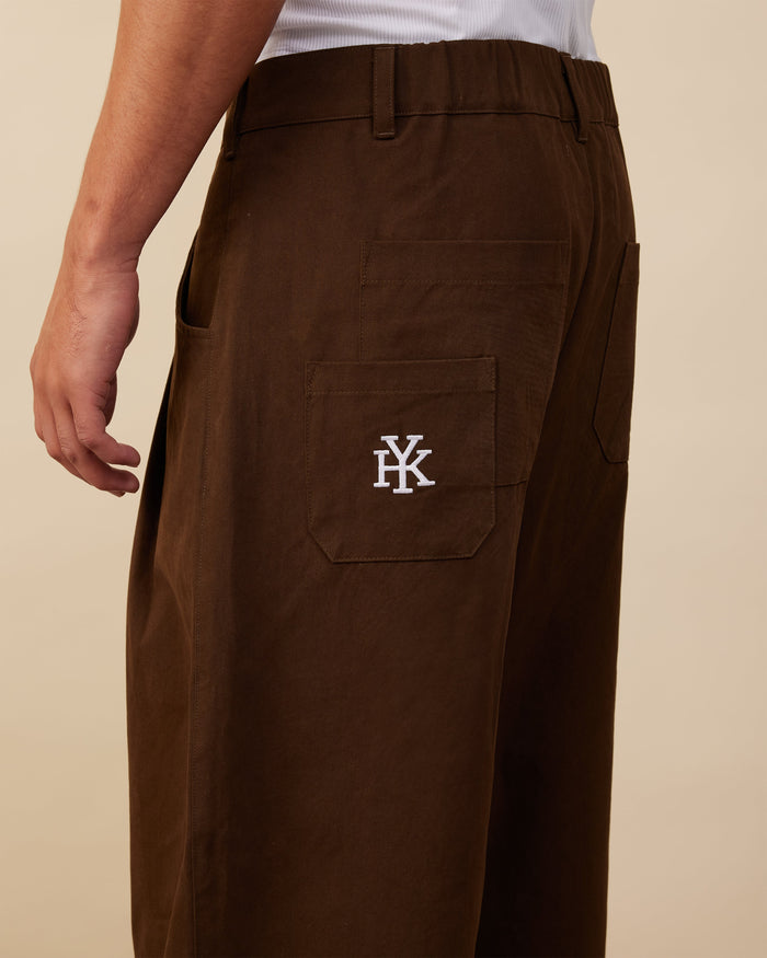 Barrel Leg Pants | Warm Brown