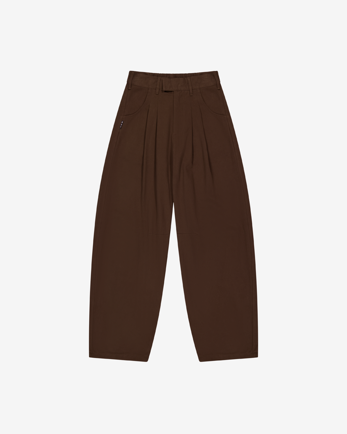 Barrel Leg Pants | Warm Brown