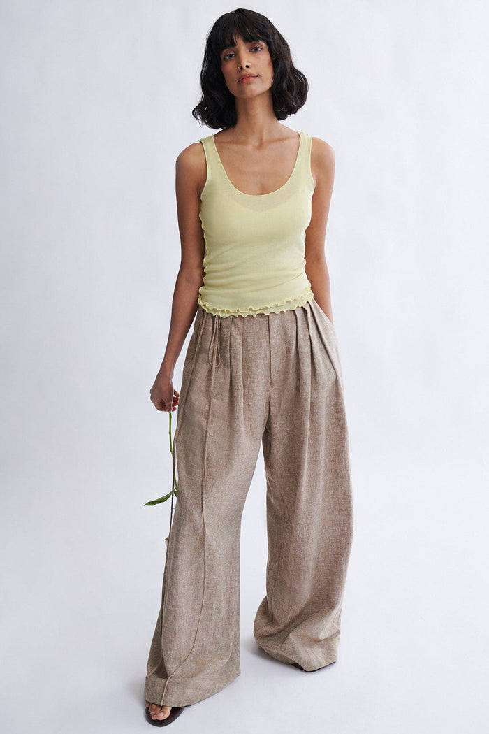 Eliza Faulkner Designs Inc. Becca Microknit Tank Yellow