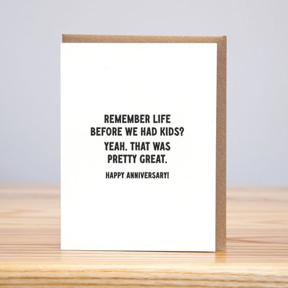 Before Kids Anniversary Greeting Card