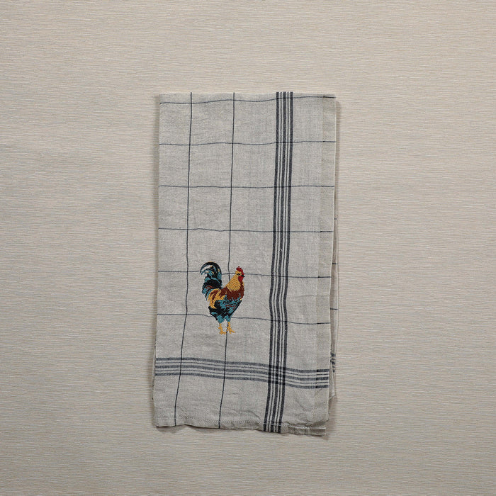 Bistrot windowpane linen tea towel