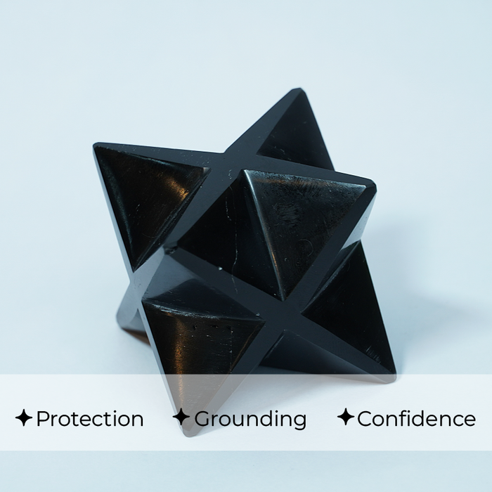 Black Tourmaline Merkaba Big Star – Divine Protection | Energy Shield | Grounding Force