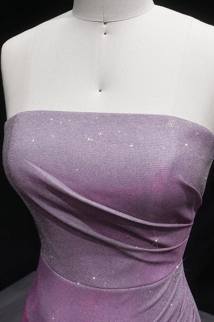 Blushy Sequin Strapless Slim Sheath Prom Dress SH500 Sheer Fairy